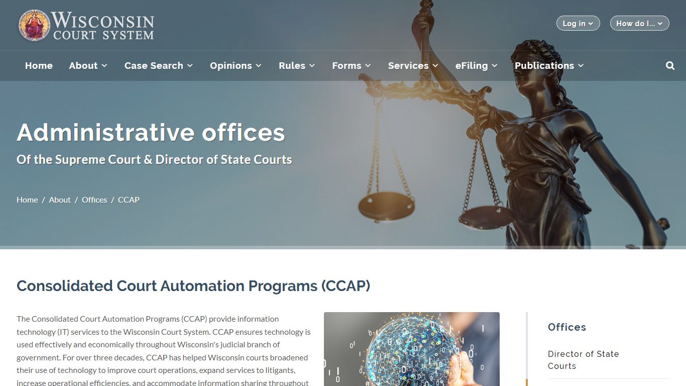 Wisconsin Court System - Consolidated Court Automation Programs (CCAP)
